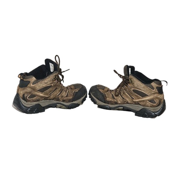 Merrell Moab 2 Mid Waterproof Hiking Boots Men's Size 9W Walnut Brown Vibram EUC - Picture 2 of 12